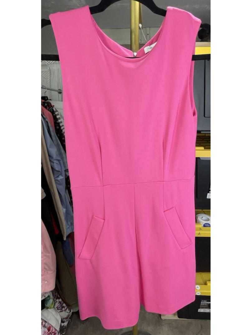 Diane Von Furstenberg Pink Carpreena Mini Sheath Dress Pockets Sz 4 Shift